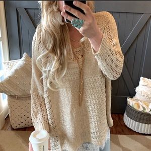 Fisherman Open Knit Boho Sweater